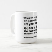 Als het leven stressvol is koffiemok (Voorkant links)