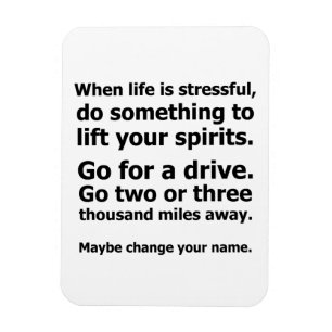 Als het leven stressvol is magneet