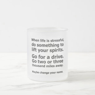 Als het leven stressvol is matglas koffiemok