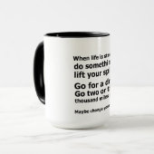 Als het leven stressvol is mok (Voorkant links)