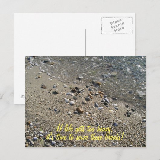 Als het leven te zwaar Inspirerend Briefkaart word (Voorkant / Achterkant)