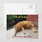 Als het leven te zwaar wordt bij een Inspirerend B Briefkaart (Voorkant / Achterkant)