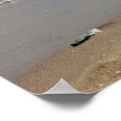 Als het leven te zwaar wordt, dan wordt het strand poster (Hoek)