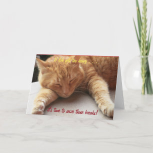 Als het leven te zwaar wordt Inspirerend Kaart kat