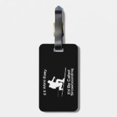 Als het makkelijk was zou het snowboarden zijn bagagelabel (Achterkant verticaal)