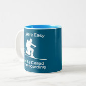 Als het makkelijk was zou het snowboarden zijn tweekleurige koffiemok (Voorkant links)