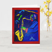 Als het Man van de Jazz door Piliero Kaart (Gele Bloem)