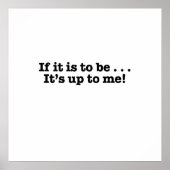 Als het moet, is het aan mij poster. poster (Voorkant)