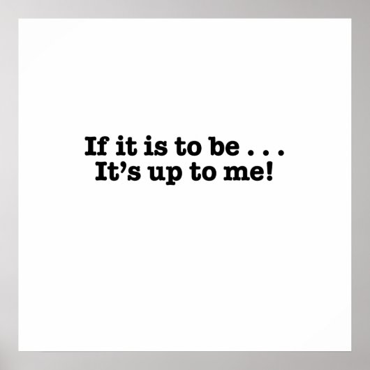 Als het moet, is het aan mij poster. poster (Voorkant)