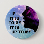 "Als het moet... is het aan mij" Sleutelhanger Ronde Button 7,6 Cm (Voorkant)