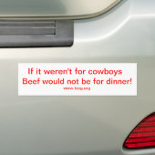 als het niet aan cowboys lag bumpersticker (Op auto)