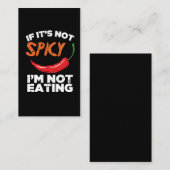 Als het niet beangstigend is, eet ik niet. visitekaartje (Voorkant / Achterkant)