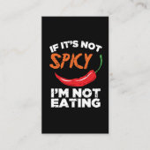 Als het niet beangstigend is, eet ik niet. visitekaartje (Voorkant)