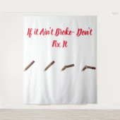 Als het niet de boomstammen breekt wandkleed (Voorkant)