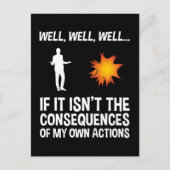 Als het niet de gevolgen van mijn eigen acties zij briefkaart (Voorkant)