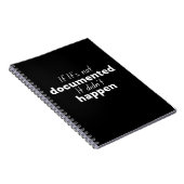 Als het niet gedocumenteerd is, gebeurde het niet notitieboek (Rechterzijde)