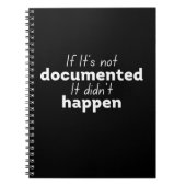 Als het niet gedocumenteerd is, gebeurde het niet notitieboek (Voorkant)