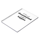 Als het niet gedocumenteerd is, gebeurde het niet notitieboek (Linkerzijde)