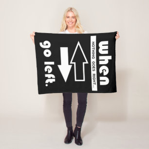 Als het niet goed gaat, gaat u naar links fleece deken