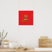 Als het niet kapot is, breek het dan niet rood poster (Keuken)