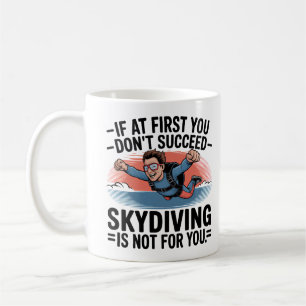 Als het niet lukt, sla springen met een parachute koffiemok
