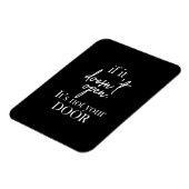 Als het niet open is, is het niet je deur. magneet (Linkerzijde)