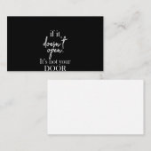 Als het niet open is, is het niet je deur. visitekaartje (Voorkant / Achterkant)
