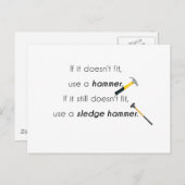 Als het niet past, briefkaart (Voorkant / Achterkant)