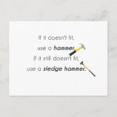 Als het niet past, briefkaart (Voorkant)