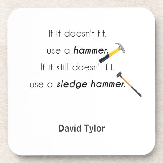 Als het niet past, drankjes onderzetter (Voorkant)