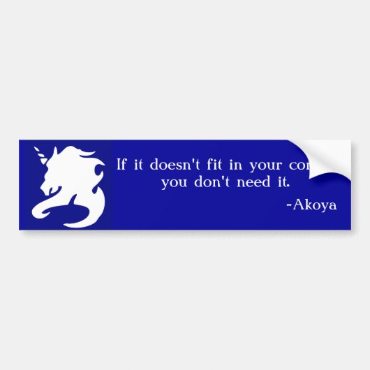 Als het niet past in je corset... bumpersticker (Voorkant)