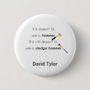 Als het niet past, ronde button 5,7 cm