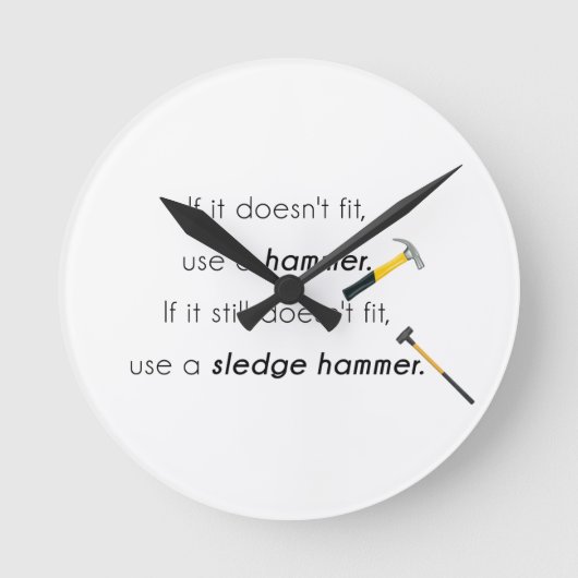 Als het niet past, ronde klok (Voorkant)