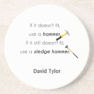 Als het niet past, zandsteen onderzetter