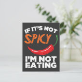 Als het niet pittig is, eet ik niet briefkaart (Staand voorkant)