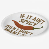 🔥 Als het niet pittig is, wil ik het niet! Papieren Bordje (Gekanteld)