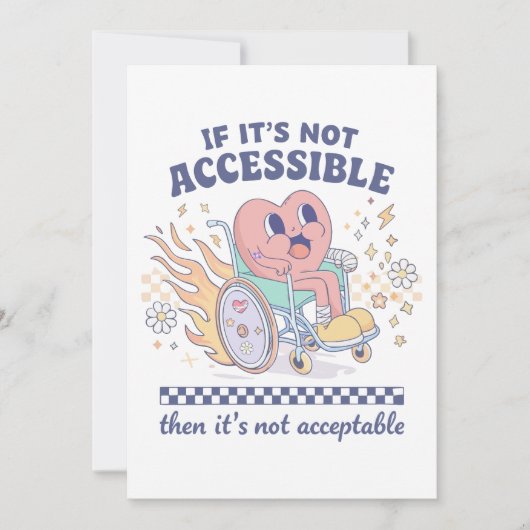 Als het niet toegankelijk is, is het niet acceptab kaart (Voorkant)