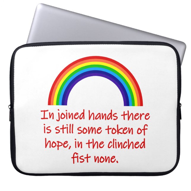 Als het niet voor de hoop was laptop sleeve (Voorkant)