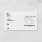 Als het niet voor Krebs was, zou ik niet functione Visitekaartje (Voorkant)