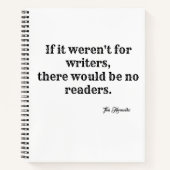 Als het niet voor schrijvers notitieboek was (Voorkant)