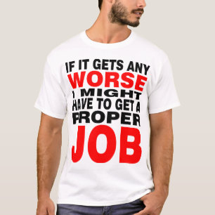 Als het nog erger wordt - Zwart en Rood T-shirt