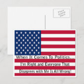 Als het om politiek gaat briefkaart (Voorkant / Achterkant)