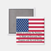 Als het om politiek gaat magneet (Voorkant / Achterkant)