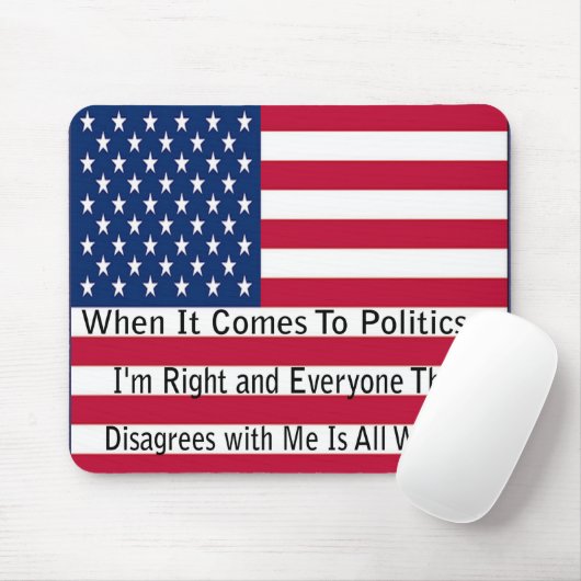 Als het om politiek gaat muismat (Met muis)