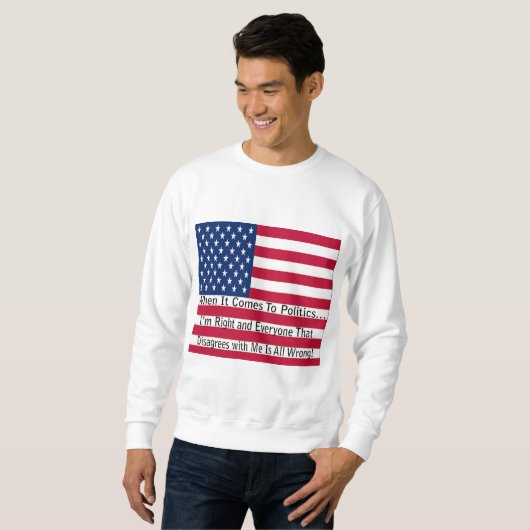 Als het om politiek gaat trui (Voorkant volledig)