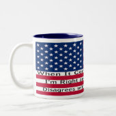 Als het om politiek gaat tweekleurige koffiemok (Links)