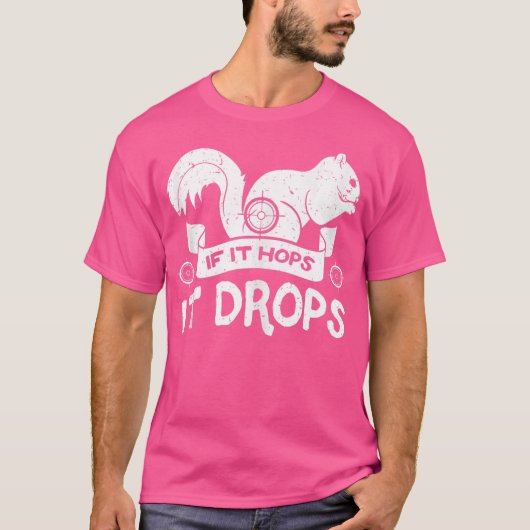Als het opspringt, laat het jager rioolkonijn vall t-shirt (Voorkant)