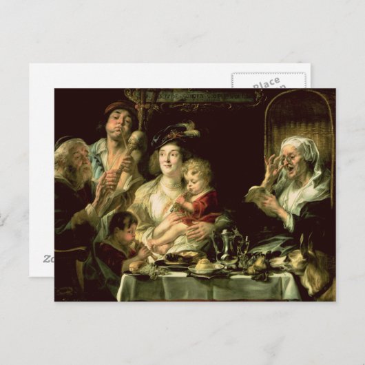 Als het Oude Zing, dus de Jonge Pijp, 1638 Briefkaart (Voorkant / Achterkant)