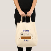"Als het past, zit het" Kat Tassen Tas (Voorkant (product))