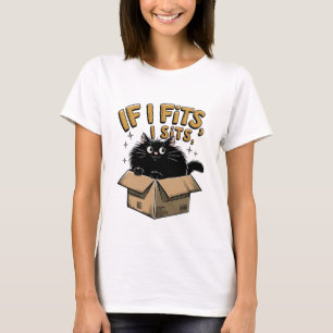 Als het past, zit ik bij de kat   Grappig sarcasti T-shirt